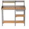 PAGED Outdoor Potting Bench, Wooden Workstation Table with Cabinet for Backyard Garden Supplies, Brown - 4 of 4