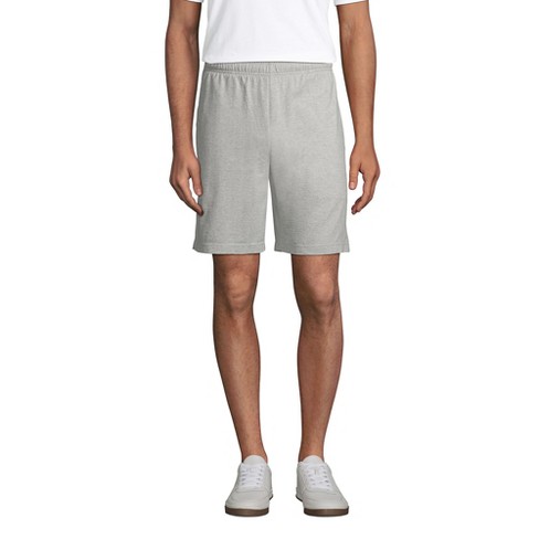 Lands' End Men's Jersey Knit Shorts - Medium - Gray Heather