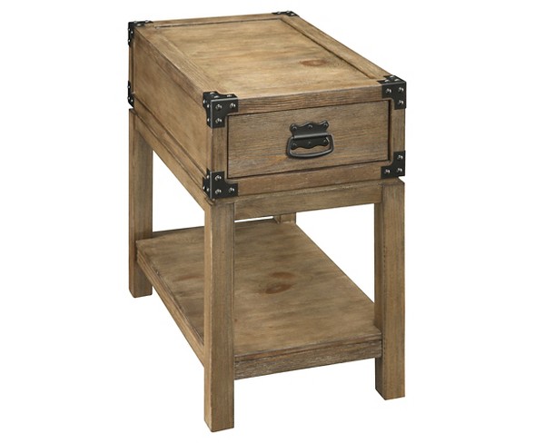One Drawer Chairside Table Rust - Treasure Trove