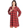 Ashford & Brooks Women's Snap Front Flannel Robe Long Sleeve Lounger ...