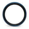 Chisel Black Carbon Fiber with Brushed Blue IP-plated Stainless Steel 8mm Band Ring - 2 of 4