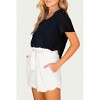 Women's HIGH-WAISTED SCALLOP TRIM SHORTS - BluIvy - image 2 of 2