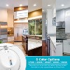 Luxrite 5/6 Inch LED Recessed Retrofit Downlight, 14W=90W, CCT Color Selectable 2700K - 5000K, Dimmable, 1100 Lumens, Wet Rated, Baffle Trim 4 Pack - 2 of 4