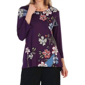 Women's Tree Story Modal Floral Print Top - Jess & Jane - 1 of 3
