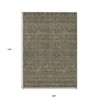 Olive Green Beige And Taupe Floral Washable Indoor Outdoor Area Rug - 3 of 4