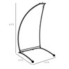 Hammock Chair Stand, C Shape Hanging Heavy Duty Metal Frame Hammock Stand for Hanging Hammock Porch Swing Chair, Indoor & Outdoor Use - 3 of 4