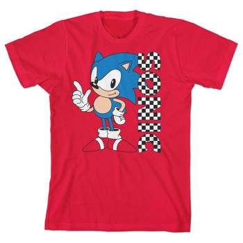 Sonic the Hedgehog Video Game Character Youth Boys Red Graphic Tee