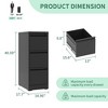 Munora - 3-Drawer Vertical File Cabinet with Lock - Heavy Duty for Letters/Legal/A4 Files - Black - 3 of 4