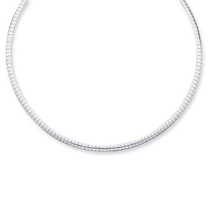 Black Bow Jewelry 3mm Sterling Silver Domed Hollow Cubetto Chain Necklace, 16 Inch - 1 of 4
