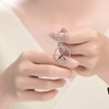 "Teens/Young Adults Two-Tone Rose Gold and White Gold Plated Infinity Pendant in Open Circle – Stylish and Modern Jewelry" - 3 of 4