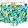 HAPPY BAY Men's Swim Bath Trunk Swimsuit Regular Surfing Swimwear Summer Sarong Long Pareo Beach Wrap for Men One Size Green, Tree - 4 of 4