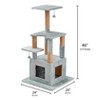 Two by Two Bristol - Gray Scratching Post Cat Furniture - 48 in. Tall - 3 of 4