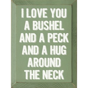Slickblue I Love You a Bushel and a Peck Wood Sign – Rustic Wall Decor for Nursery or Home – 9"x12", Color Options - 1 of 3