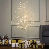 LuxenHome Lighted LED 3.9Ft Artificial Birch Tree with Prelit Branches with Metal Base White - 2 of 4