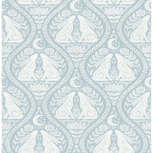 NuWallpaper Moon Rabbit Peel and Stick Wallpaper Blue - 1 of 4