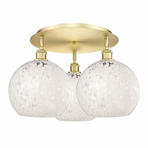White Mouchette - 3 Light Flush Mount In Modern Style-12.75 Inches Tall and 21.75 Inches Wide - 1 of 1