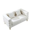 60" Oversized 2-Seater Sectional Sofa with Deep Seat & Lumbar Pillows - 3 of 4