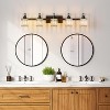 Whizmax Bathroom Vanity Light Fixtures Modern Crystal Vanity Light Fixtures, Light Modern Crystal Wall Lighting with Square Shade, Black - 3 of 4