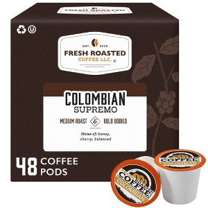 Fresh Roasted Coffee - 48 CT 100% Colombian Medium Roast Single Serve Pods - 1 of 4