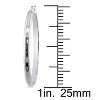 EVERLY JEWELRY | 10k White Gold Hoop Earrings - 3 of 4