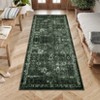 Coolmee Washable Rug for Living Room Boho Floral Non Slip Throw Rugs Large Bedroom Rug Low Pile Soft Stain Resistant CarpetGray - 2 of 4