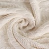 Delara Organic Cotton Throw Blanket 50x70 inches, GOTS Certified Cable Knitted Throws Blanket for Sofa Couch Bed - 2 of 4