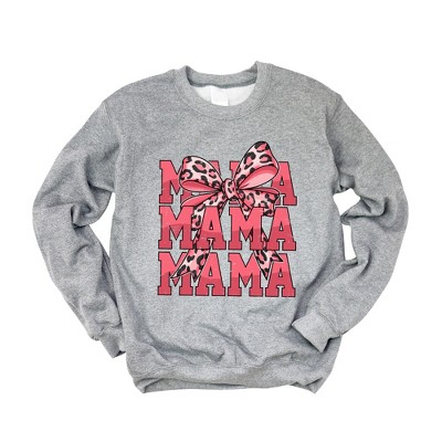 Simply Sage Market Women's Graphic Sweatshirt Coquette Mama Leopard Heart