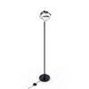 Infibrite 59" 24W Spiral Floor Lamp (Includes LED Light Bulb) Stepless Dimming Matte Black: ETL Listed, Iron Body, No Shade - 3 of 4