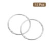 Unique Bargains Carbon Steel Loose Leaf Binder Snap Shower Curtain Rings 15 Pcs - 3 of 4