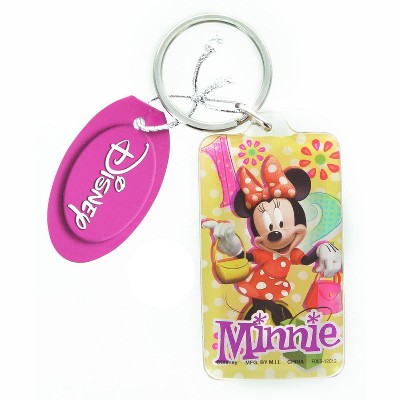 Minnie Mouse Character Pink Rubber Key Chain