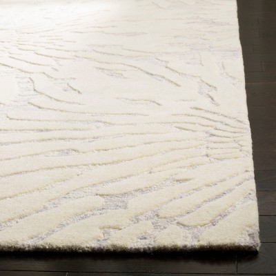 Ivory Elegance Hand-Tufted Wool Square Accent Rug