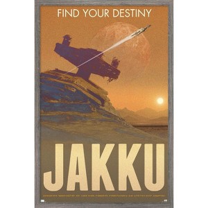Trends International Star Wars: Jakku - Find Your Destiny By Russell Walks Framed Wall Poster Prints - 1 of 4