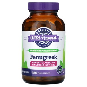 Oregon's Wild Harvest Fenugreek, 180 Vegan Capsules (500 mg per Capsule) - 1 of 4