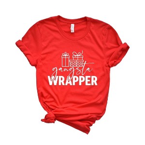 Simply Sage Market Women's Gangsta Wrapper Presents Short Sleeve Graphic Tee - 1 of 4