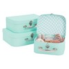 Okuna Outpost Set of 3 Different Sizes of Paperboard Suitcases with Metal Handles, Decorative Cardboard Storage Boxes, Mint - 4 of 4