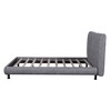 HomeRoots Dark Gray Tufted Upholstered Queen Bed Frame - 4 of 4