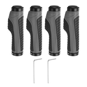 Unique Bargains Rubber Non-Slip Fit 7/8" Handlebar Grips 2 Pairs with Hex Wrench 5.28" - 1 of 4