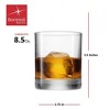Bormioli Rocco Cortina Set of 6 Old Fashioned Glasses, Lowball Glasses, 8.5 Oz Weighted Bottom Short Glass Tumbler, Made In Italy - 3 of 4