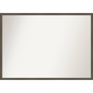 40" x 29" Non-Beveled Svelte Clay Gray Wood Bathroom Wall Mirror - Amanti Art: Wall Mounted, Includes Hardware - 1 of 4