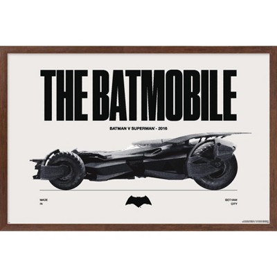 Trends International DC Comics Batman: 85th Anniversary - The Batmobile 2016 Framed Wall Poster Prints