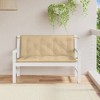 vidaXL Garden Bench Cushions 2 pcs Melange Beige 47.2"x19.7"x2.8" Fabric - 3 of 4