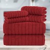 BAGOKIE 100% Turkish Cotton Corduroy Ribbed Bath Towels 6-Piece Set - 4 of 4