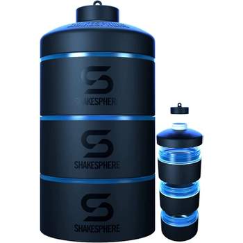 ShakeSphere Tumbler Steel: Protein Shaker Bottle Keeps Hot Drinks Hot & Cold Drinks Cold, 24 oz. No Blending Ball or Whisk Needed - Rose Gold Black