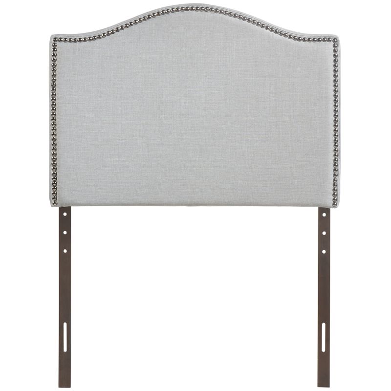 Twin Curl Nailhead Upholstered Headboard Sky Gray - Modway, 6 of 8