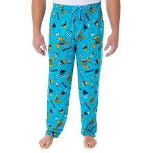 Sesame Street Men's Cookie Monster Savage Sleep Lounge Pajama Pants - 1 of 4
