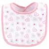 Luvable Friends Baby Girl Cotton Terry Bibs 10pk, Girl Elephant Damask, One Size - 4 of 4