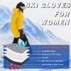 Solaris Waterproof Warm Ski Gloves with Pocket, Winter Cozy 3M Thinsulate Outdoor Snowboard Gloves for Women, Youth, Kid, Skiing, Snowboarding - 2 of 4