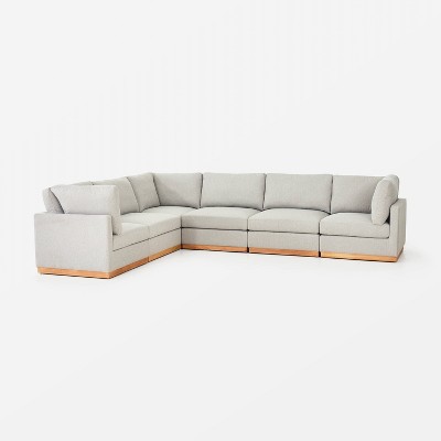 6pc Woodland Hills Modular Sectional Light Gray - Threshold™ designed with Studio McGee