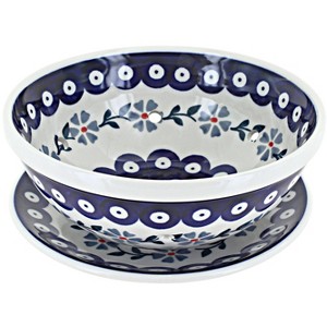 Blue Rose Polish Pottery M076 Manufaktura Berry Bowl With Plate - 1 of 1