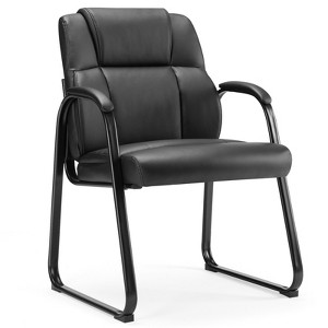 Wooakway Waiting Room Chairs with Padded Arms for Elderly Home Reception Area Conference Room Lobby Side, Big and Tall PU Leather - 1 of 4